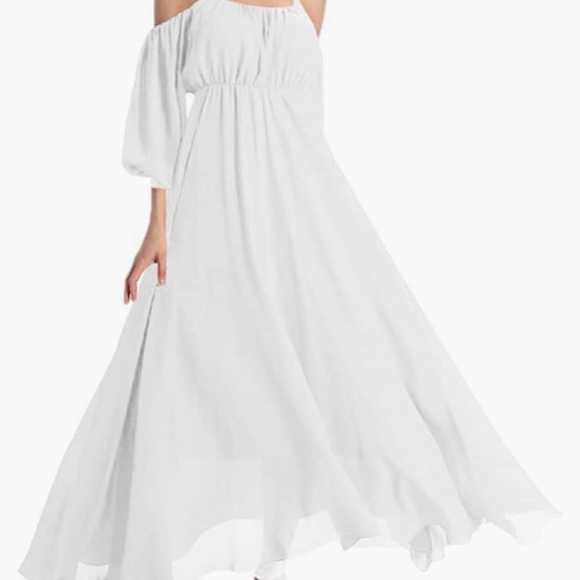 Afibi Off Shoulder Long Maxi Dress, Size M NEW - Picture 8 of 10